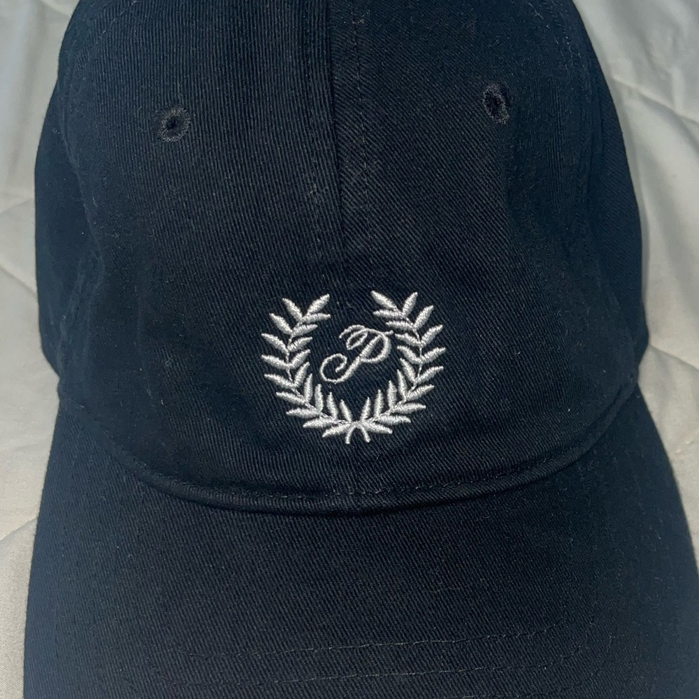 PINK Victoria's Secret black Cap with White Embroidery